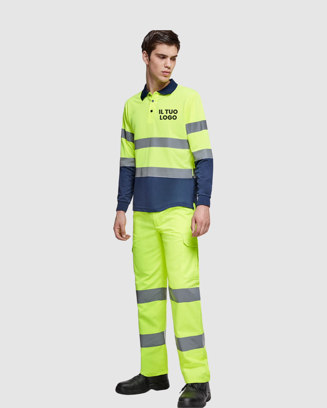 Roly Polaris Manica Lunga Polo Uomo Alta Visibilità - R9306